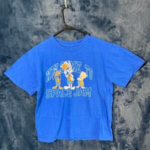 Space Jam New Legacy ''Welcome To Space Jam'' Blue Casual T-Shirt Womans Size XL